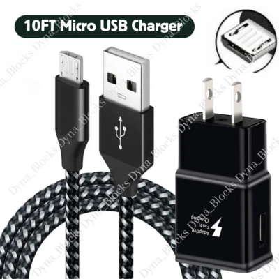 Adaptador Cargador Rápido Micro 3/6/10FT USB Cable de Carga para Samsung Android Foto 1 de 4
