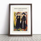 Two Women By Ernst Ludwig Kirchner Wall Art Print Framed Canvas Picture Poster