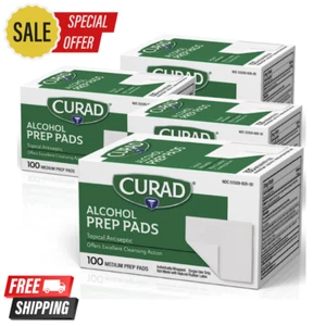 Curad Alkohol Vorbereitung Pads Tupfer Tücher - 4 Box 400 Stück Isopropyl Tücher dickes Pad * - Bild 1 von 7