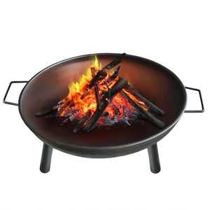 Feuerschale Feuerstelle Feuerkorb Lagerfeuer Metall Ø 58 cm für Garten Terrasse - Bild 1 von 6