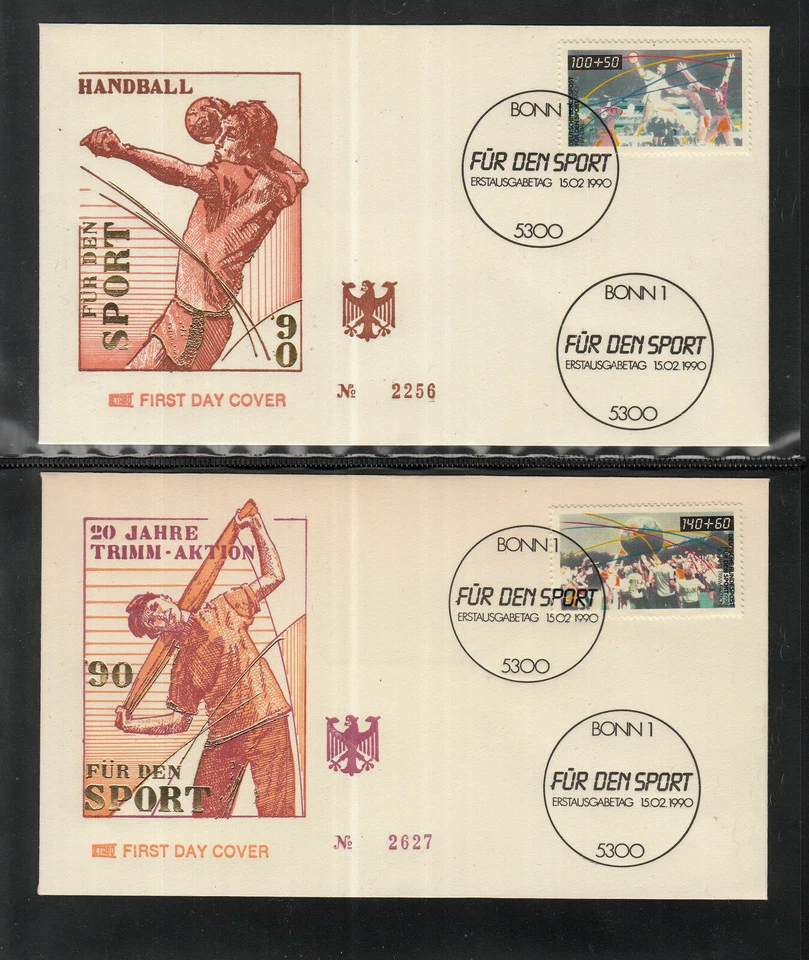 W 05 ) Germany 2 class FDC Sports Handball and trim action - Image 1 of 1