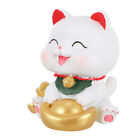 Lucky Cat Ornament Resin Maneki Figurine Dashcams for Cars