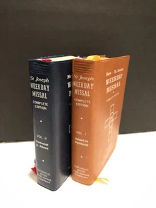 Vintage St. Joseph Weekday Missal Complete Edition Vol. I & II ~1975 - Picture 1 of 12