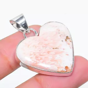 Orange Scolecite Gemstone Pendant 925 Sterling Silver Jewelry 1.58" f078 - Picture 1 of 2