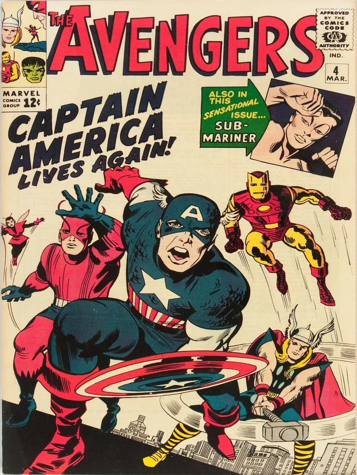 The Avengers Silver Age Comic NEW Metal Sign: Captain America Lives Again! - Image 1 of 1