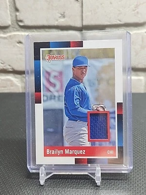 2022 BRAILYN MARQUEZ  DONRUSS RETRO 1988 CHICAGO WORN JERSEY R88M-BM - Image 1 of 4