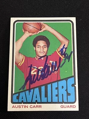 AUSTIN CARR 1972-73 TOPPS ROOKIE SIGNED AUTOGRAPHED CARD 90 CLEVELAND CAVALIERS - Image 1 of 2