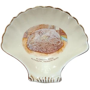 Staffordshire Royal Winton Shell Jewelry Trinket Dish Plymouth Rock Jonroth - Picture 1 of 5