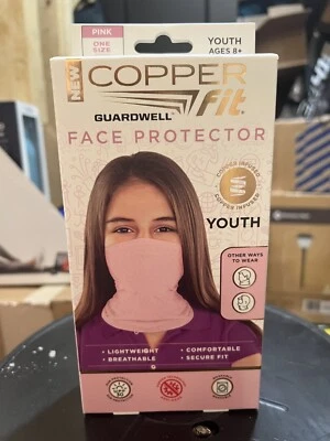 Copper Fit Guardwell Face Protector YOUTH Mask PINK Cooling GAITOR BRAND NEW - Image 1 of 3