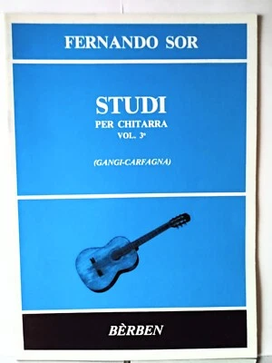SOR 3, Studi per chitarra Spartito Metodo Vol. 3 (Gangi - Carfagna) Berben Nuovo - Immagine 1 di 2
