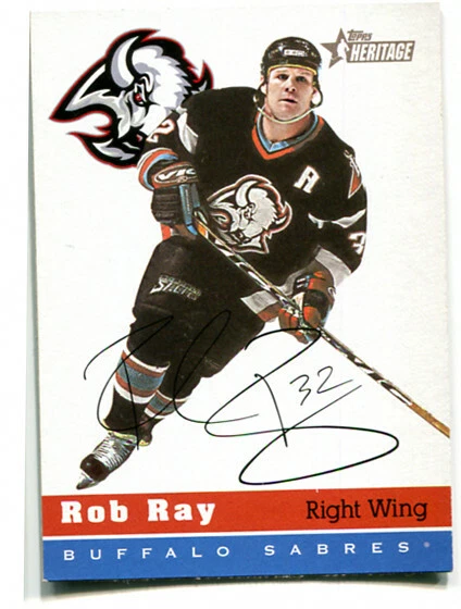 2000-01 Topps Heritage Rob Ray Card #166 Buffalo Sabres - Image 1 of 1