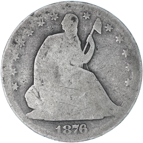 1876 (P) Seated Liberty Half Dollar 90% Silver About Good See Pics W693 Cover