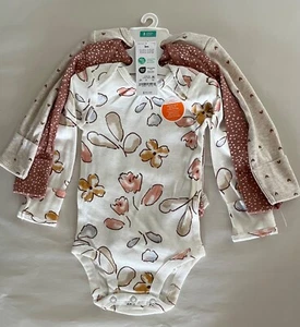 Carter's Just One You Baby Girl Size 3 Months Long Sleeve Bodysuit 3pk - Picture 1 of 5
