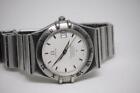 Omega Constellation Date Chronometer White Silver Automatic Mens Watch Auth