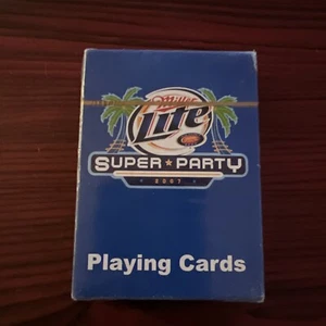 Miller Lite Bier Super Party Werbung Spielkarten Neu in Verpackung - Bild 1 von 4