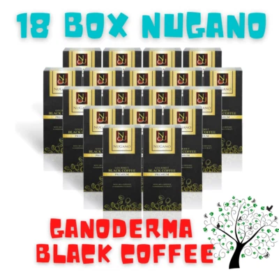 18 box Nugano Black Coffee 100% Organic Ganoderma Extract Ganocafe Fast Shipping - Image 1 of 4