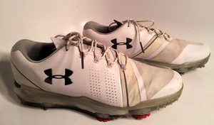 Under Armour Men's Golf Shoes White Size 9.5 Medium Pre-owned - Picture 1 of 14