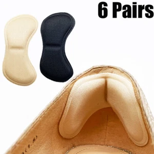 6 Pairs Heel Grips for Loose Shoes Heel Cushion Pads No-Slip Shoe Inserts Liner - Picture 1 of 9