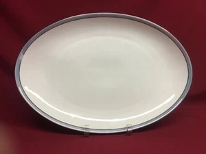 Scherzer (Z S & Co.) Blue Mist 13" Oval Serving Platter - Picture 1 of 2