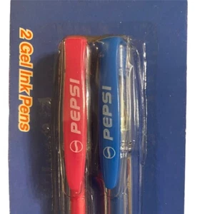Vtg 90s New in Sealed Package Pepsi Cola Cherry Scented 2 Gel INK PENS Pink Blue - Picture 1 of 3