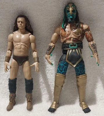 Figuras de acción AEW Jurassic Express Luchasaurus Jungle Boy serie inigualable 5 Foto 1 de 2