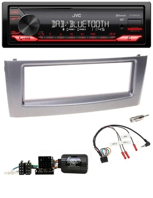 JVC Bluetooth USB DAB Lenkrad Autoradio für Fiat Grande Punto 2006-2010 grau - Bild 1 von 4
