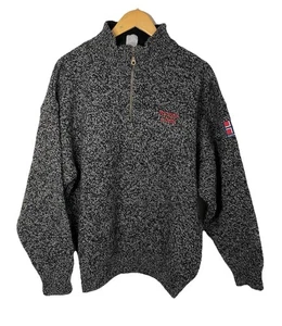 Maglione vintage ASA GJESTAL DESIGN SPINNERI Norvegia lana nordica 1/4 zip finto XL - Foto 1 di 13