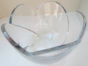 Mikasa Slovenia Lead Crystal Swirl Cachet Serving Bowl 8" Round Bowl - Picture 1 of 7