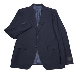 $598 John Varvatos Bleecker Crepe Plaid Dark Green Blazer Suit Jacket Mens 40S - Picture 1 of 13