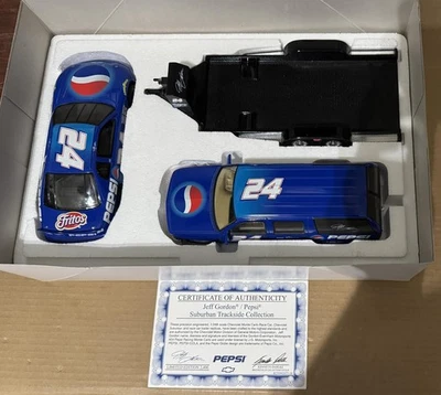 1999 Jeff Gordon Pepsi NASCAR Car & Suburban Truck & Trailer Action set 1of 2408 - Image 1 of 4