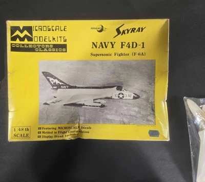 Vintage 1975 Microscale Douglas F4D-1 Skyray 1:48 Kit# MS4-2, New Sealed In Bag - Image 1 of 2