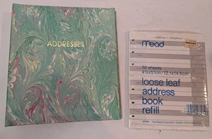 Vintage Stuart Hall W19853 Adressbuch 6 Ringe 1980er Floral Pastell + Nachfüllseiten - Bild 1 von 10