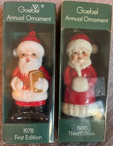 Adornos anuales Goebel de colección primera 1978 tercera edición 1980 Santa señora Claus - Imagen 1 de 13