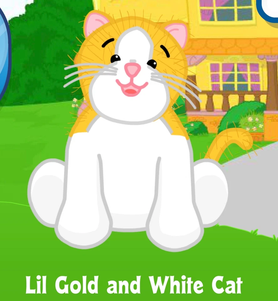 Webkinz Classic Lil Gold and White Cat - hs017 - Solo código de adopción virtual Foto 1 de 1