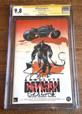 ABSOLUTE BATMAN #1 CGC SS 9.8 SNYDER & DRAGOTTA 2X FIRMADO 1ª VARIANTE PT AKIRA Foto 1 de 2