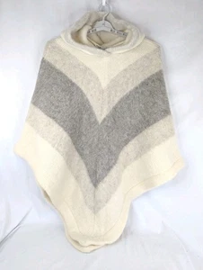 HILDA Ltd 100% ISLÄNDISCHE Schafwolle Poncho mit Kapuze Boho schwer Damen creme - Bild 1 von 14