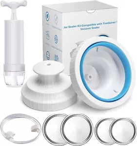 Jar Vacuum Sealer Kit for Wide/Regular Mouth Mason Jars With Accessory Hose Pump - Picture 1 of 12
