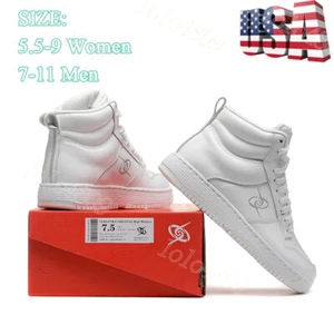 Men's Leather High Top Mens Womens Sneakers Casual Shoes Rebound Layup Sneakers - Picture 1 of 24