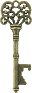 Bottle Opener - Bronze Colored Key Shaped Novelty Stocking Stuffer Gift #35021 - Picture 1 of 1