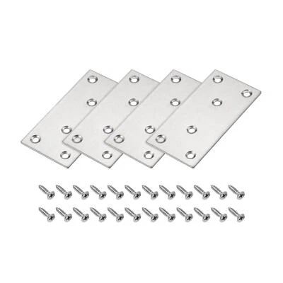 Plano Recto Soporte Reparación Placa, 100x50x2mm Inoxidable Acero Soporte 4pzs - Imagen 1 de 4