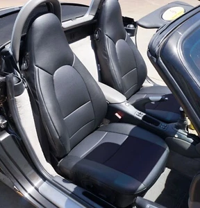 FUNDAS DE ASIENTO NEGRAS IGGEE CUSTOM FIT PARA PORSCHE BOXSTER 911 996 986 1997-2004 - Imagen 1 de 6
