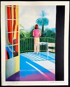 David Hockney Lithographie COA Originale Signée 180 Ex Numérotée Limitée - Zdjęcie 1 z 12