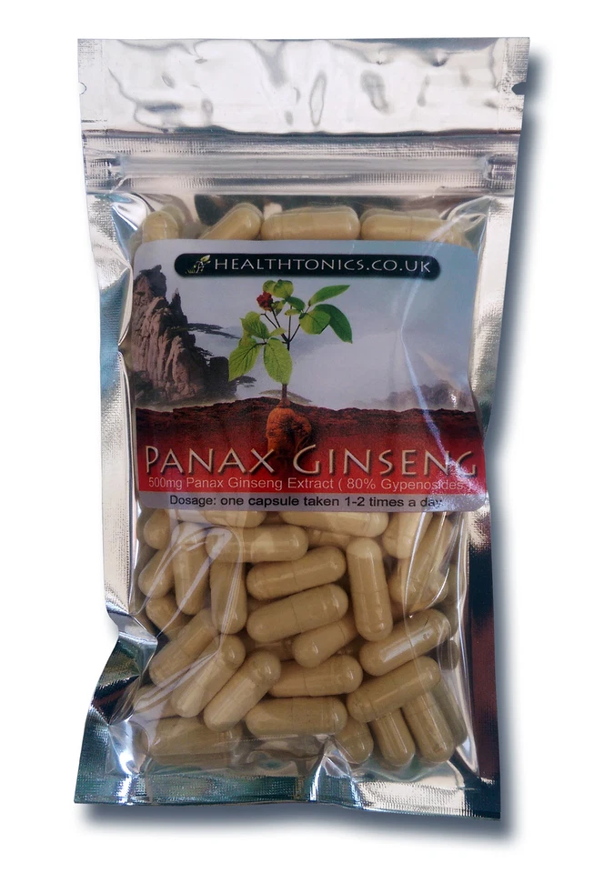 HEALTHTONICS Panax Ginseng (50% Ginsenosides equivalent to 10,000mg ) 30-90 Veg Capsules