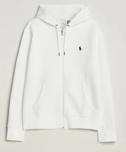 Neu mit Etikett Polo Ralph Lauren Big & Tall WEISS Doppelstrick Hoodie Sweatshirt mit durchgehendem Reißverschluss - Bild 1 von 6