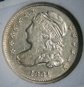 1834 gedeckelte Büste Groschen klein 4 ss/vz - Bild 1 von 2