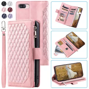 Zenfone 4 Max ZC520KL Rhombic Wallet Case,Luxury Leather Zipper Flip Card Case - Picture 1 of 44