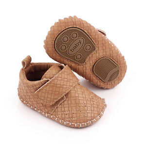 Baby Non-Slip Solid Prewalker Toddler Soft Sole First Walking Shoes Crib Shoes