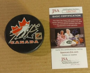 TOM WILSON SIGNED AUTOGRAPHED TEAM CANADA PUCK JSA CERTIFIED - Picture 1 of 3