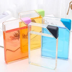 1x Botella de Agua Transparente Plana Creativa Triángulo Tapa Bolsa de Viaje Botella de Café Tamaño A5 - Imagen 1 de 18