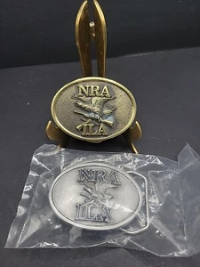2 Nra Ila Usa Belt Buckle Eagle Flag And Rifle Gun Collectors1 Is New. - Picture 1 of 10